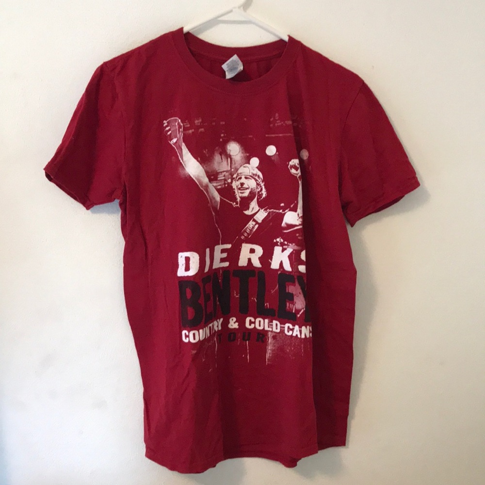 Dierks Bentley t shirt medium red cold cans tour